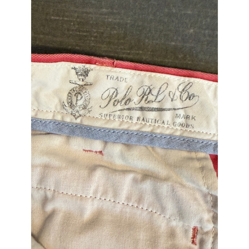 Polo Ralph Lauren Pants Mens Coral Pink 35x32 Chino Slim Gi Fit Straight Leg - Picture 6 of 16